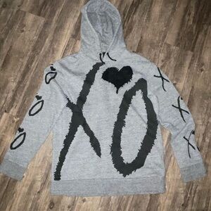 H&M Gray and Black XO Men's Hoodie